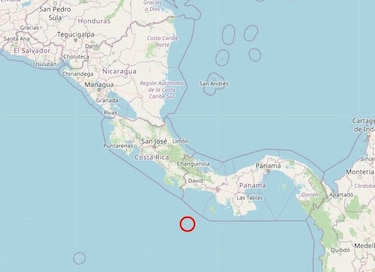 Se registra sismo de 4.3 cerca de Coiba, en el Pacífico panameño