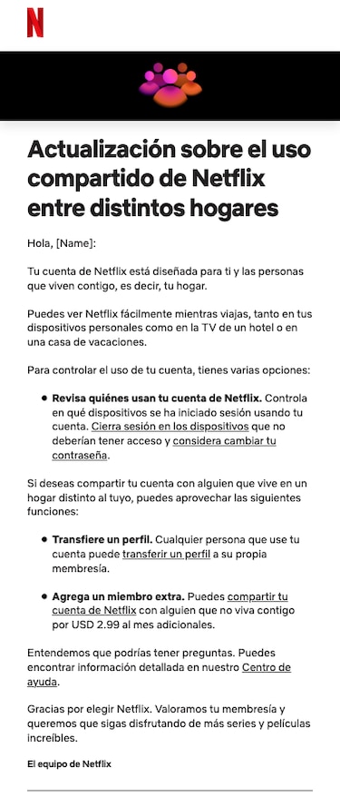 Netflix actualiza reglas de uso compartido en Panamá