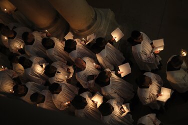 Así se vivió en Jerusalén el lavatorio de los pies durante el Jueves Santo