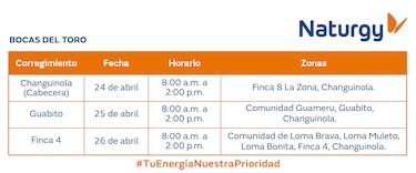 Trabajos de mantenimiento en la red eléctrica del 21 al 27 de abril 2025