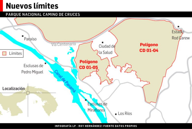 Parque Nacional Camino de Cruces pierde terrenos