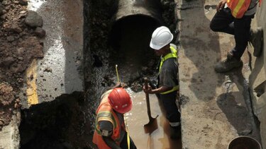 Idaan: Culminan trabajos de reparación de tubería en Los Pueblos