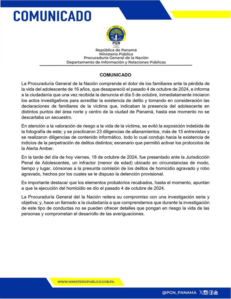 Detención provisional para adolescente de 15 años por el homicidio del joven Juan David García