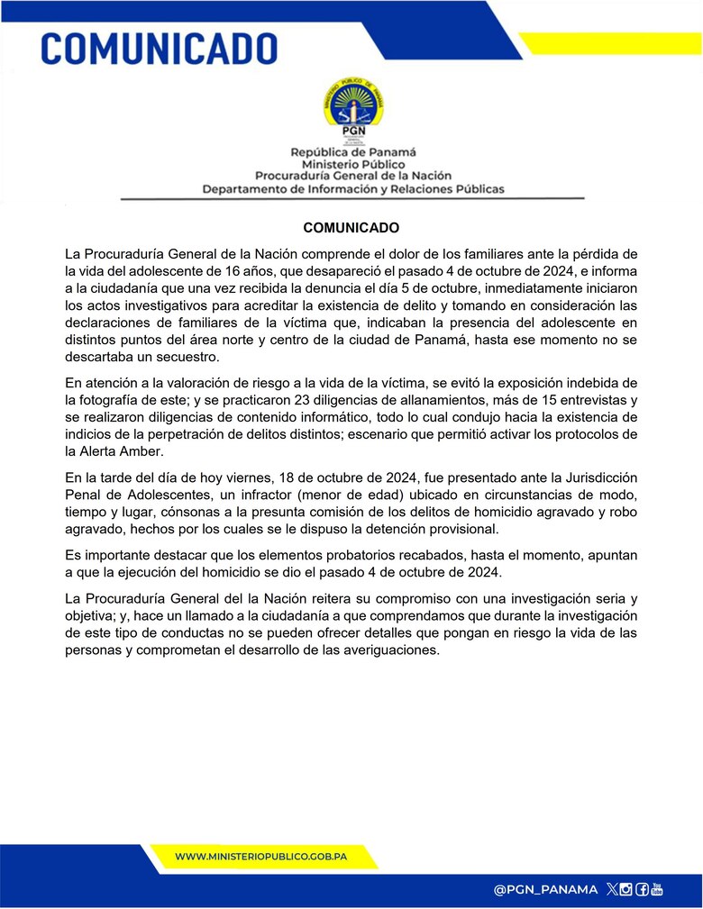 Detención provisional para adolescente de 15 años por el homicidio del joven Juan David García