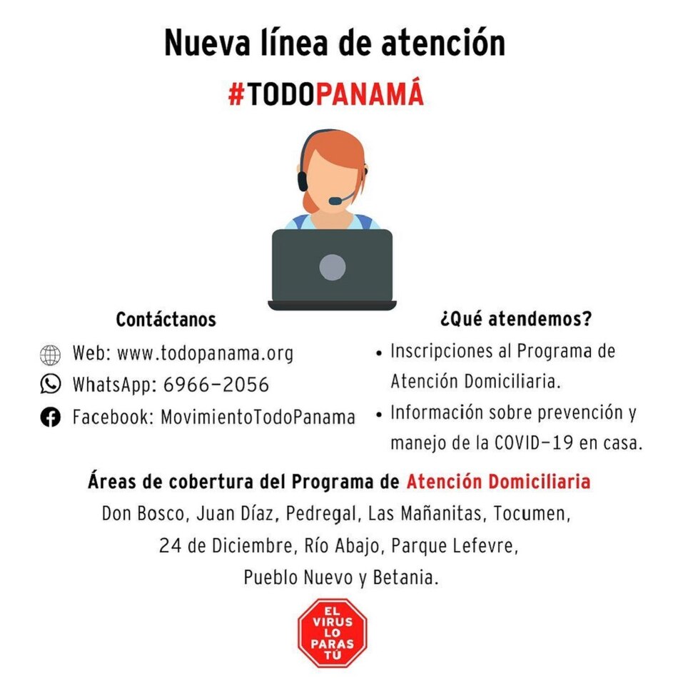 Movimiento #TodoPanamá lanza nuevo asistente virtual para consultas sobre Covid-19