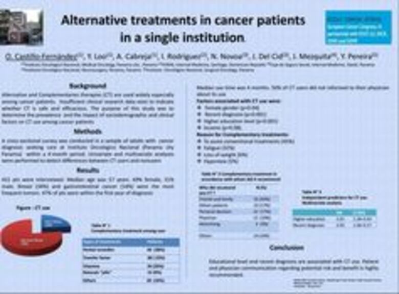 Pacientes de cáncer con alto nivel educativo y económico tienden a recurrir a lo natural