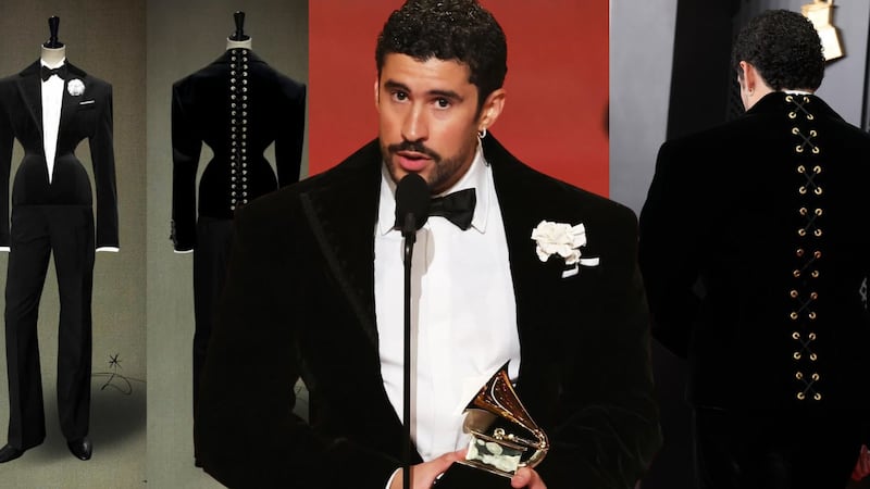 Bad Bunny: el primer hombre en vestir un diseño de alta costura de la firma francesa Schiaparelli en una alfombra roja