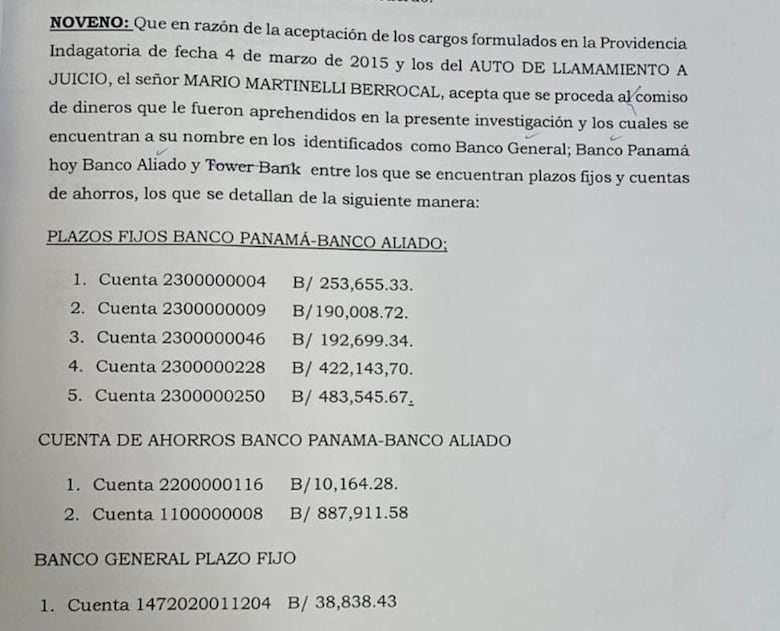 Mario Martinelli se declara confeso del delito del peculado; deberá devolver $2.3 millones