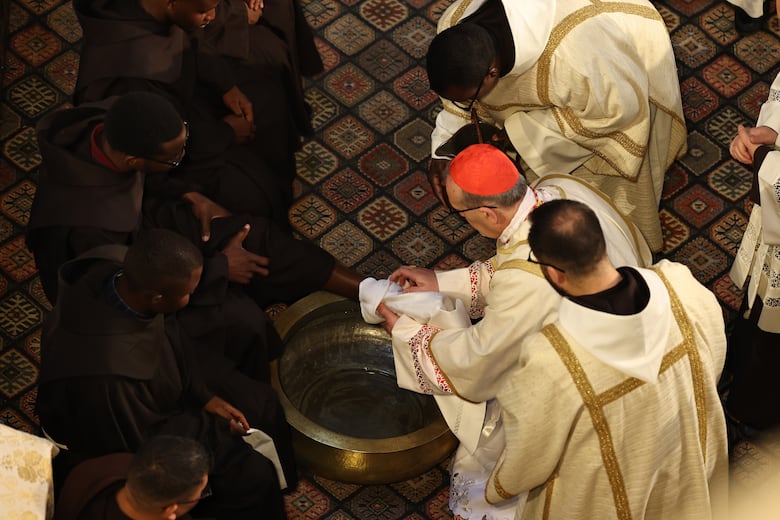 Así se vivió en Jerusalén el lavatorio de los pies durante el Jueves Santo