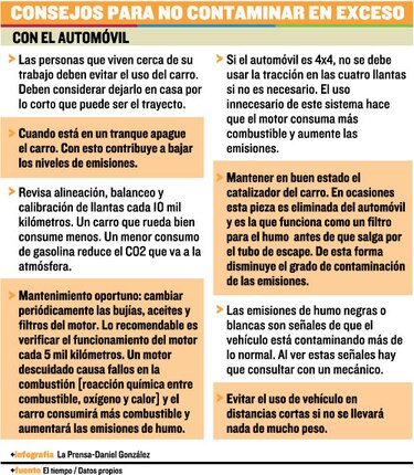 Contaminación sobre ruedas