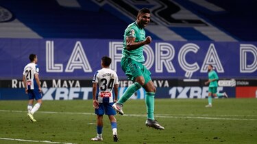 El Real Madrid se pone líder en solitario tras hundir al Espanyol