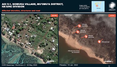 Más del 80% de la población de Tonga, afectada por erupción de volcán y tsunami