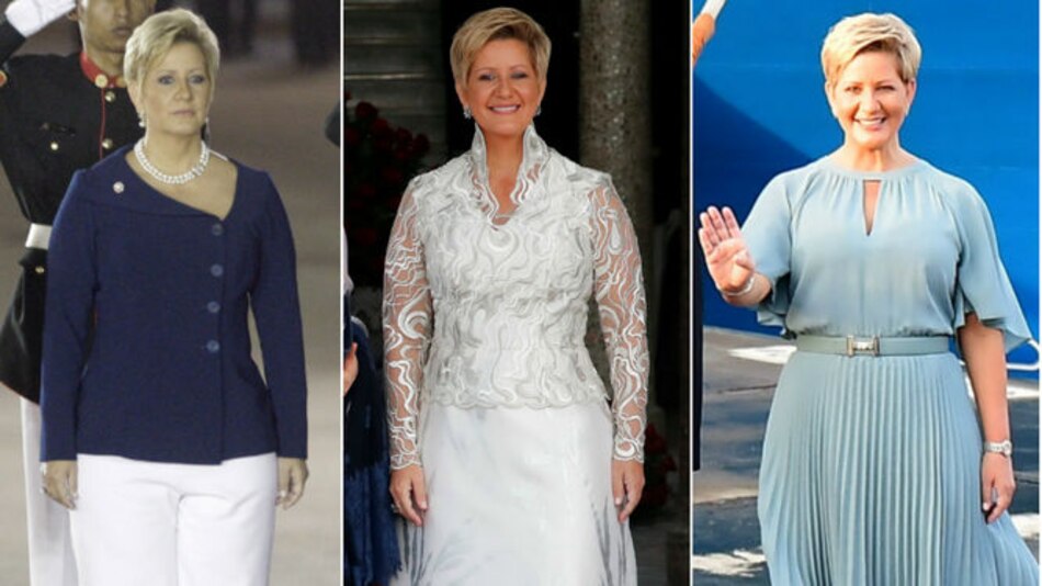 Los vestidos de Lorena Castillo de Varela para la visita presidencial china