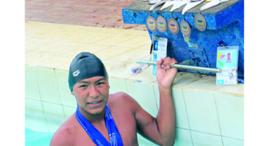 Orgulloso de la natación