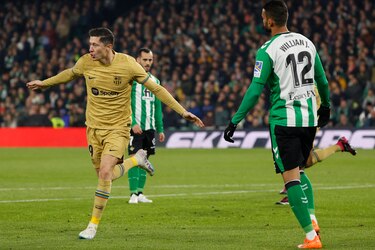 El Barça sigue firme en la Liga Española, supera 2-1 al Real Betis