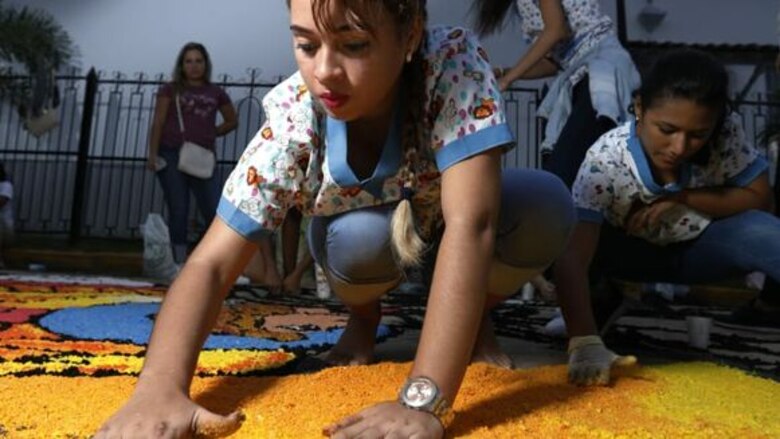 18 alfombras para honrar al Corpus Christi