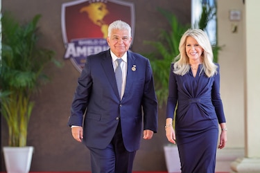 Presidente Mulino llega a la sede de la Cumbre Escudo de las Américas organizada por Trump