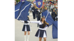 Delegaciones estudiantiles rinden honor a la patria
