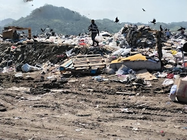 Detectan a cinco menores realizando reciclaje en el vertedero de cerro Patacón