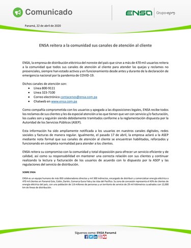 Cortizo ordena a la ASEP revisar todas las facturas de energía eléctrica
