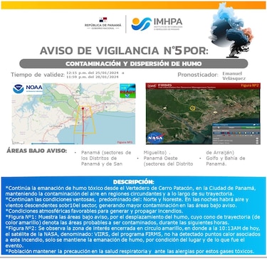 Persiste emanación de humo desde el vertedero de cerro Patacón