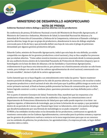 Productores se levantan de la mesa por falta de acuerdo