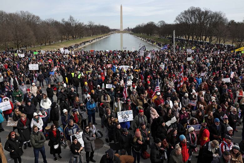 Manifestación en Washington contra la obligatoriedad de las vacunas anticovid