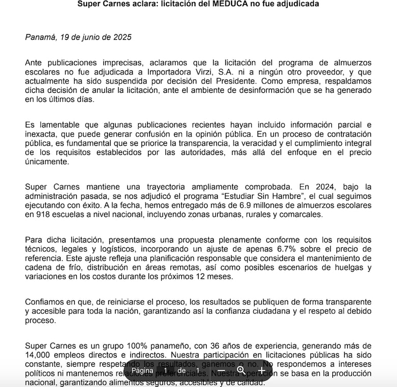 Mulino tumba la millonaria contratación de los almuerzos escolares: ‘No se necesita un problema más en el Meduca’