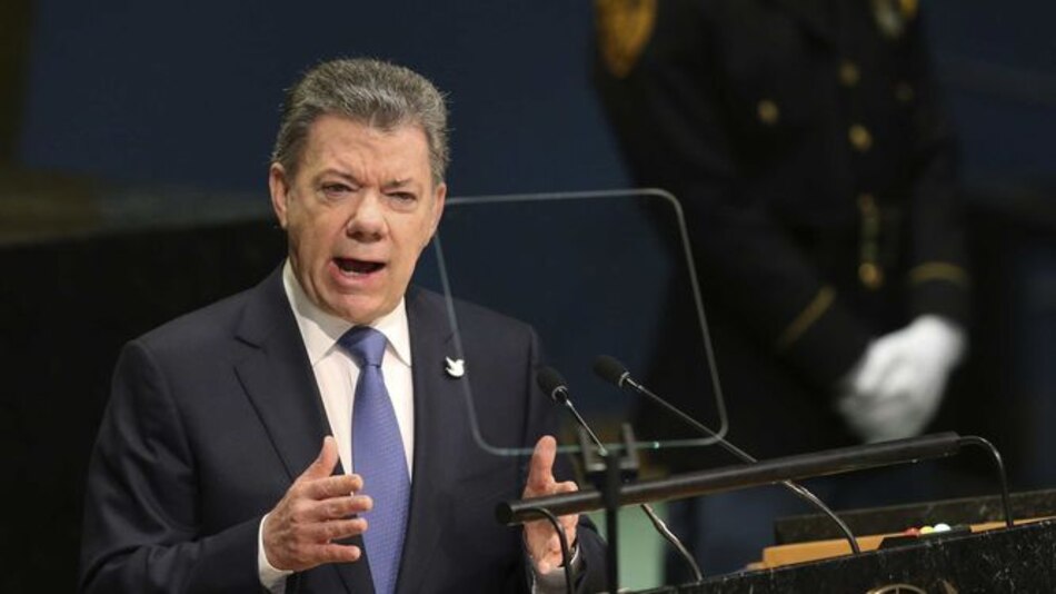 Presidente Juan Manuel Santos entrega el acuerdo de paz al Consejo de Seguridad de la ONU