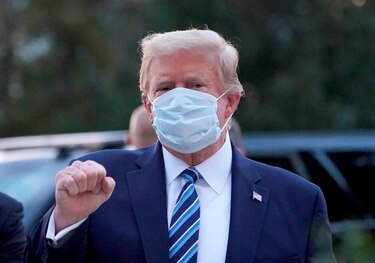Trump sin síntomas de la Covid-19 desde hace 24 horas ni fiebre desde hace 4 días