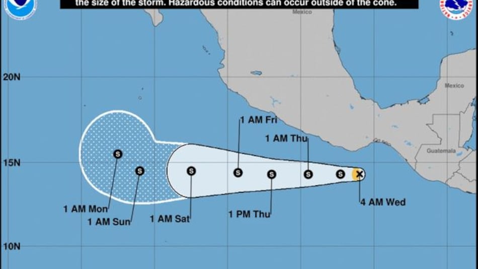 Tormenta tropical Ramón se forma frente a la costa de México
