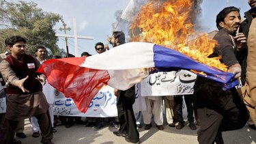 Comunidad cristiana paquistaní protesta contra caricaturas de 'Charlie Hebdo'