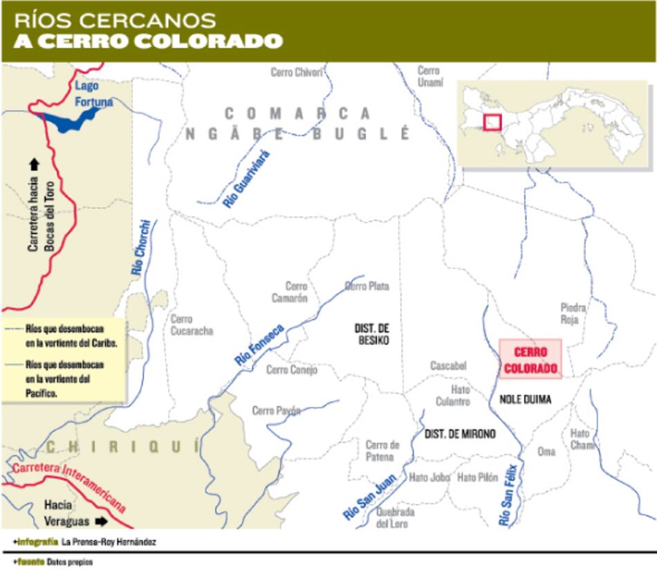 Ríos que desembocan en el Pacífico podrían afectarse