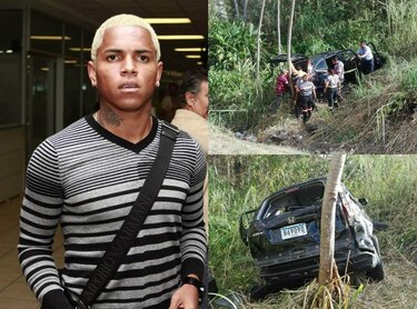 Russo Barahona sufre accidente vehicular