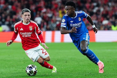 Por presunto racismo a Vinicius, el argentino Prestianni es suspendido por la UEFA