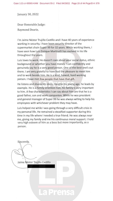 El día que Jaime Trujillo pidió clemencia para Luis Enrique Martinelli