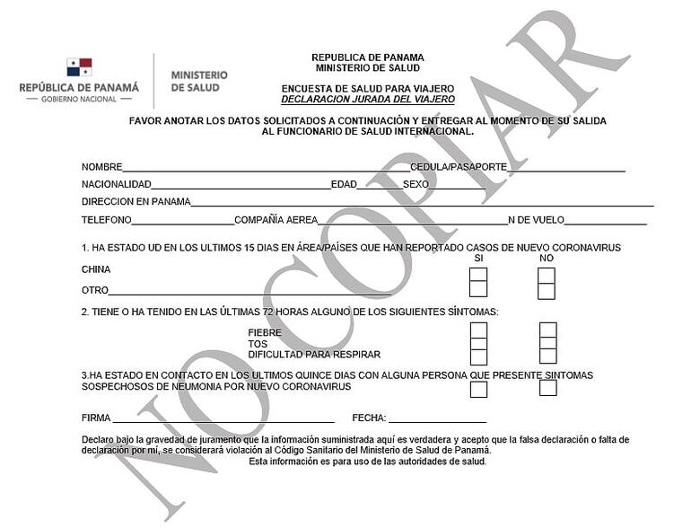 Minsa: viajeros procedentes de Asia deben firmar una encuesta de salud