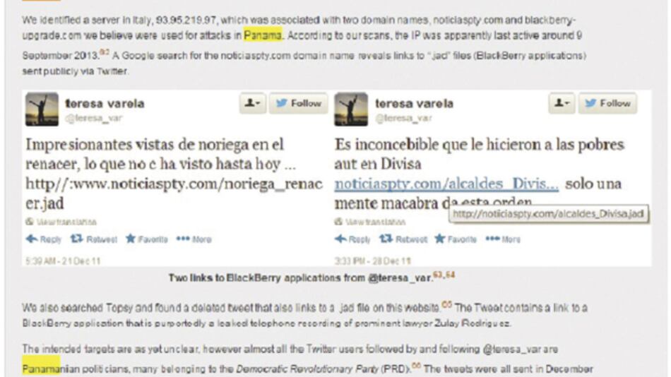 Gobierno de Martinelli espió con equipo italiano