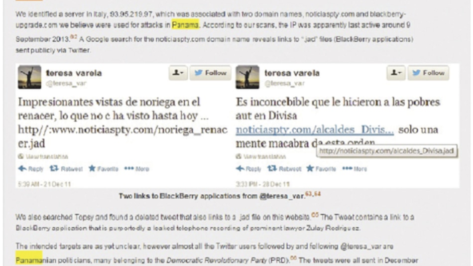 Gobierno de Martinelli espió con equipo italiano