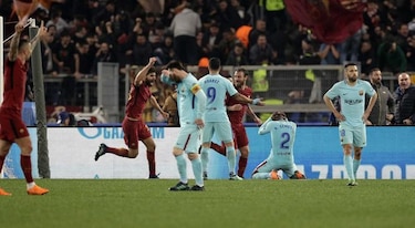 Roma remonta y elimina al Barcelona de la Champions