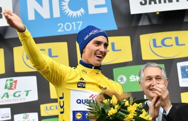 El francés Alaphilippe gana cuarta etapa y alcanza el liderato