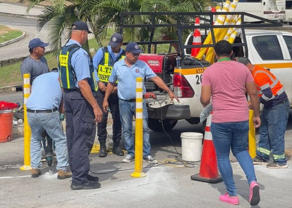 La ATTT elimina giros peligrosos en La Chorrera para mejorar la seguridad vial