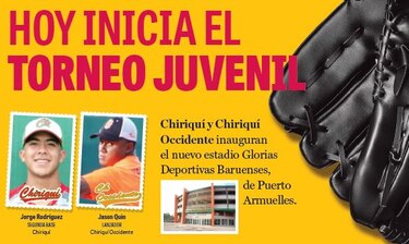 Hoy se inicia el torneo de béisbol juvenil