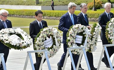 Histórica visita de ministros del G7 al memorial de Hiroshima