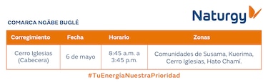 Trabajos de mantenimiento en la red eléctrica del 4 al 10 de mayo de 2026