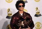 Bruno Mars el gran triunfador de los Grammy
