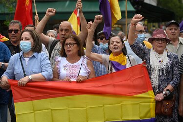 Manifestación en contra del rey emérito Juan Carlos I, quien está de visita en España