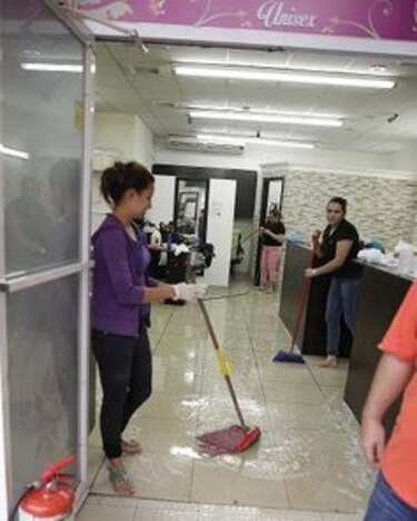 Veinte sectores inundados tras las fuertes lluvias
