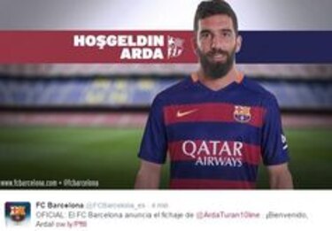 Barcelona anuncia el fichaje de Arda Turan