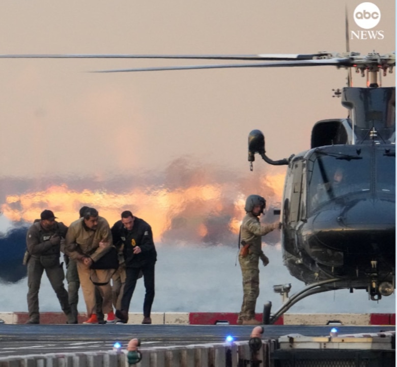 Nicolás Maduro llega al tribunal de Manhattan, donde será juzgado